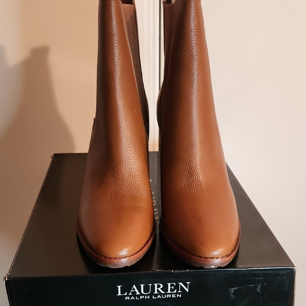 Lauren Ralph Lauren Tan Ankle Booties